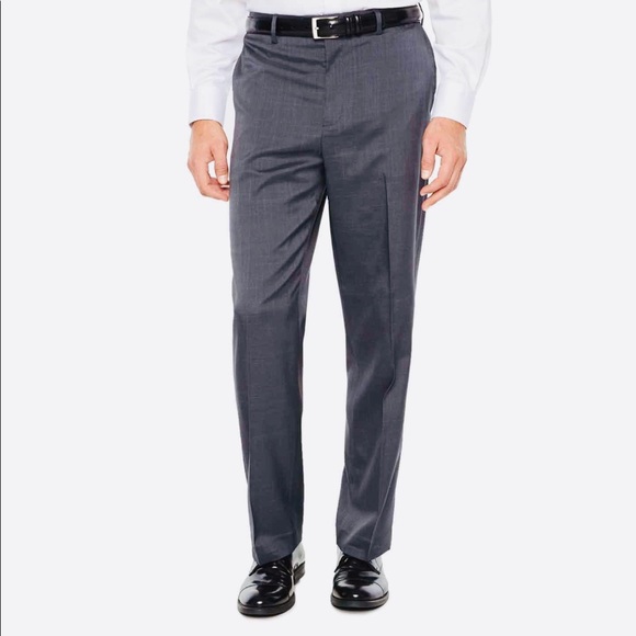 NWT SAVANE Flat Front Stretch Crosshatch Dress Pant Expandable
